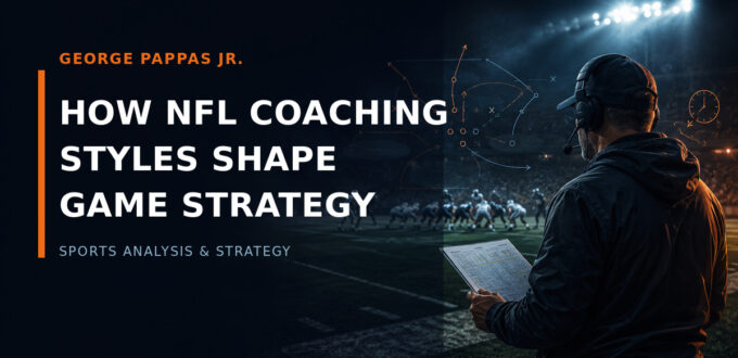 NFL coach studying formations and game strategy from the sideline